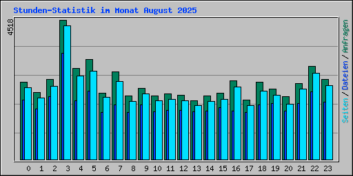Stunden-Statistik im Monat August 2025