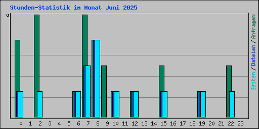 Stunden-Statistik im Monat Juni 2025